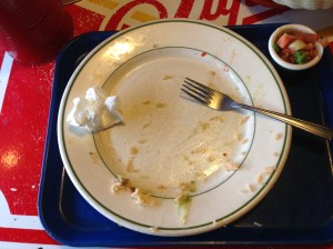 This was a delicious guacamole tostada. 